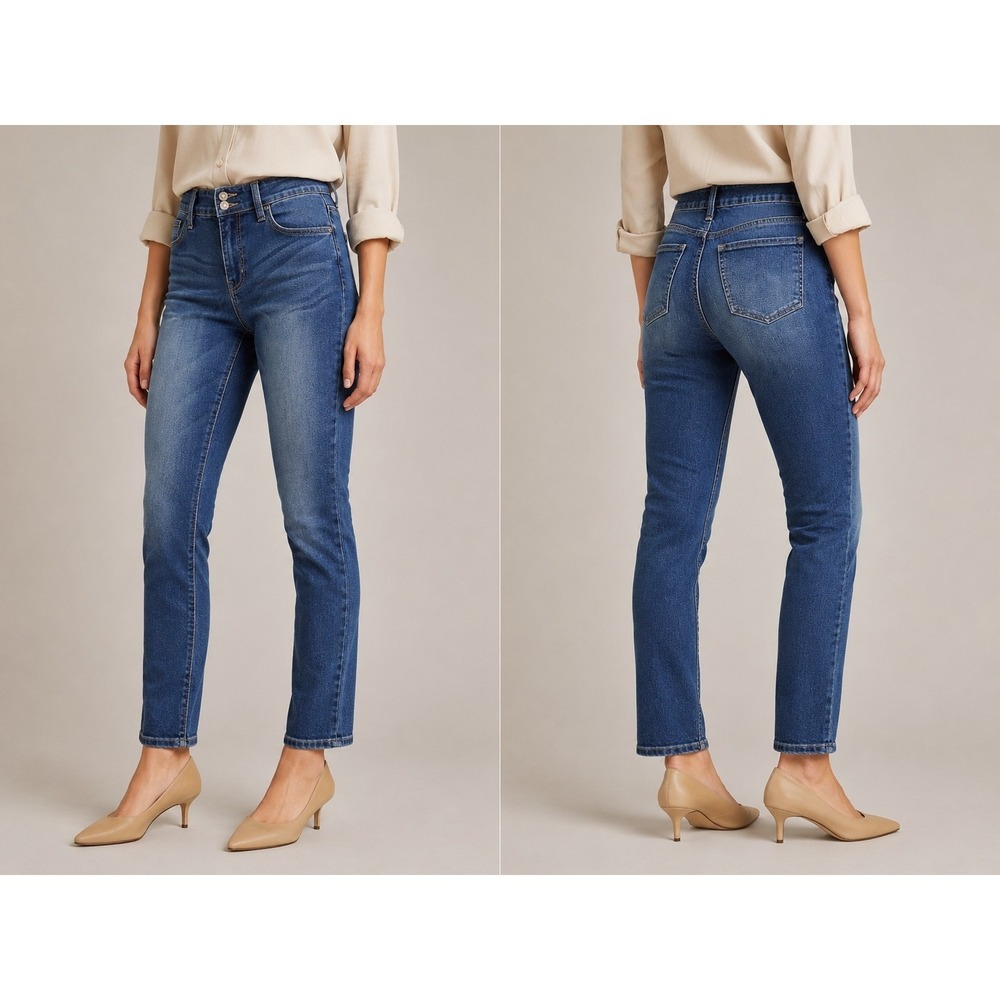 Blue Desire Women's‎ Skinny Jeans Medium Wash Stretch Denim Mid Rise Size 7